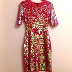BCBGMAXAZRIA SEQUINS DRESS